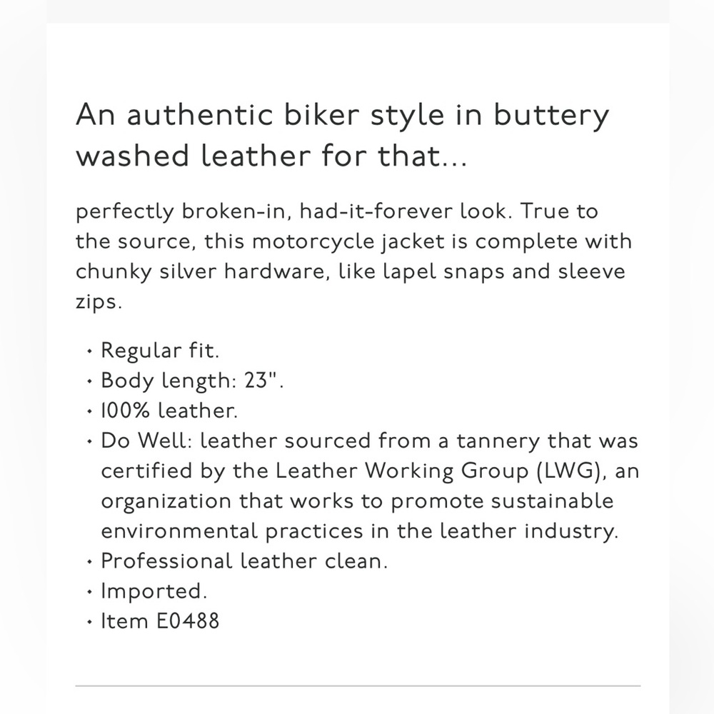 Madewell washed leather motorcycle jacket - Picture 5 of 10